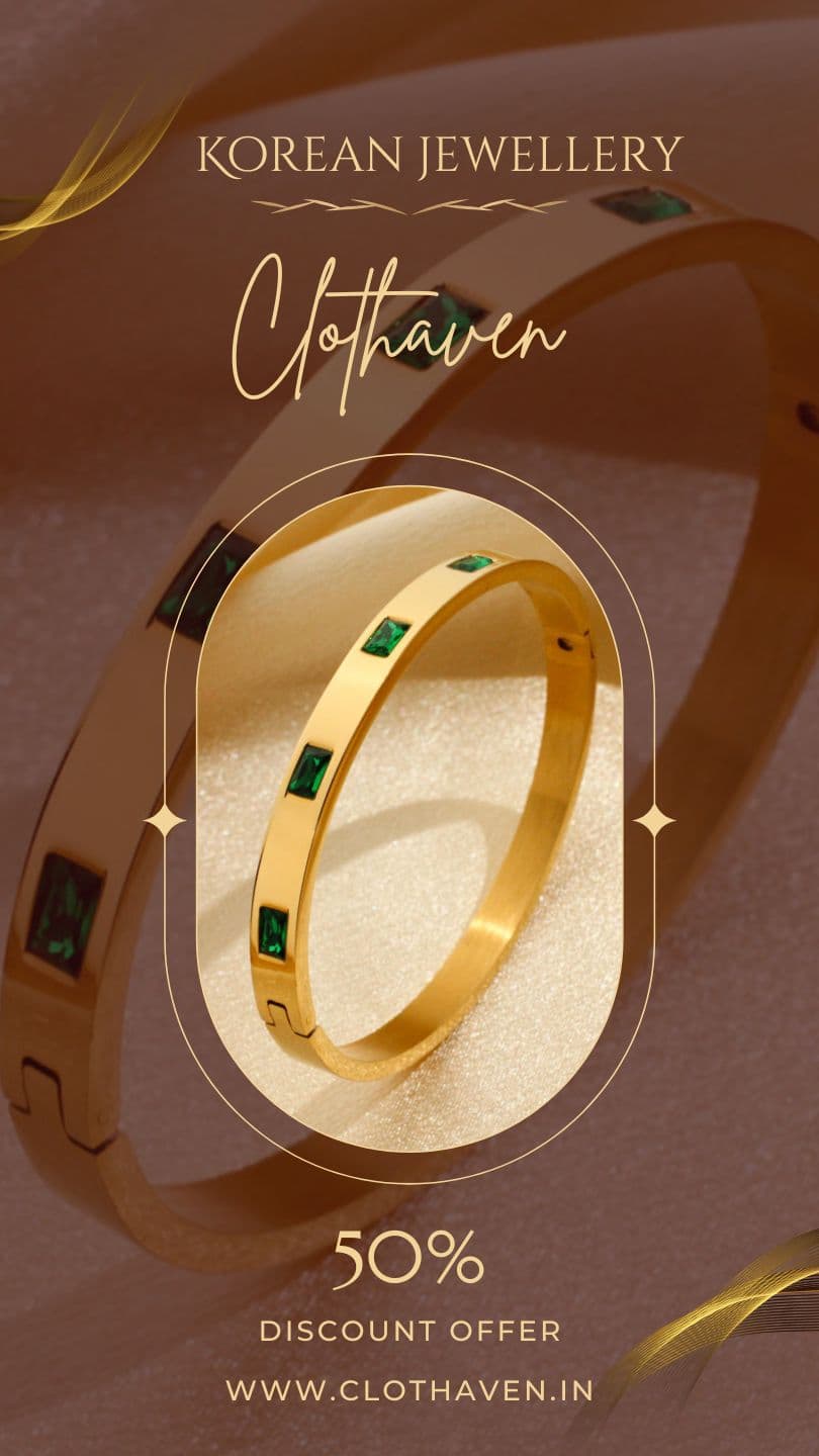 Emerald Inlay Bangle