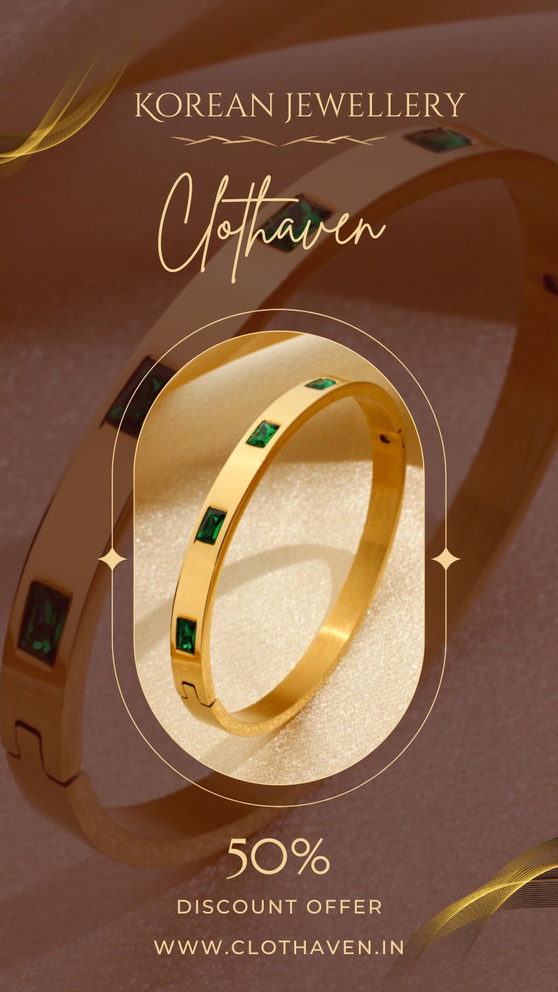 Clothaven Korean Emerald-Cut Anti-Tarnish Bangle